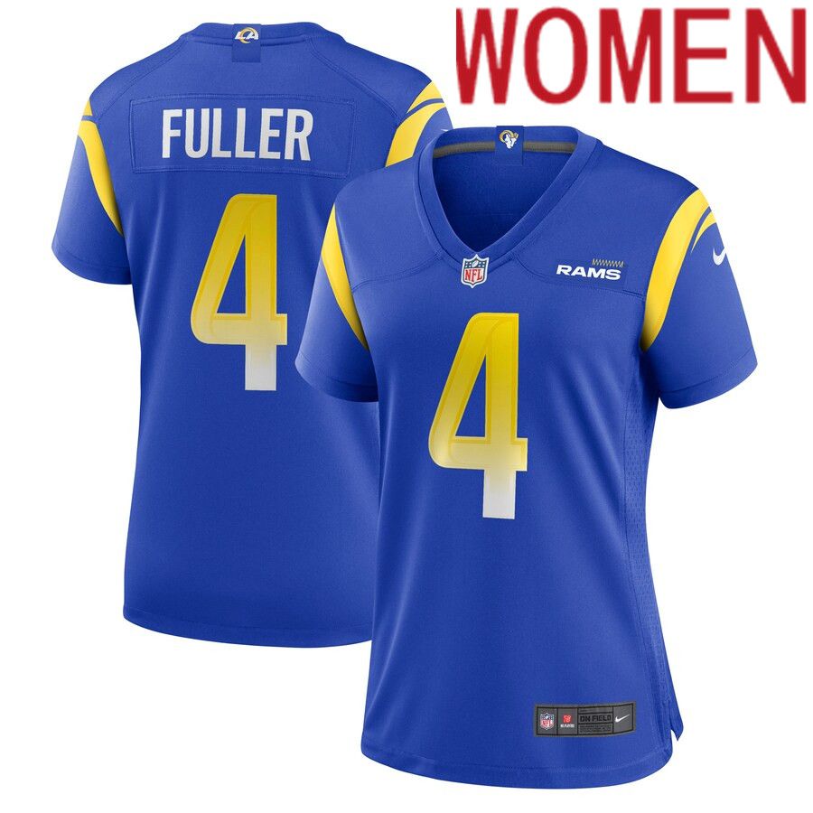 Women Los Angeles Rams #4 Jordan Fuller Nike Royal Game Player NFL Jersey